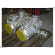 Flanged Double Block and Bleed Trunnion Mounted Ball Valve